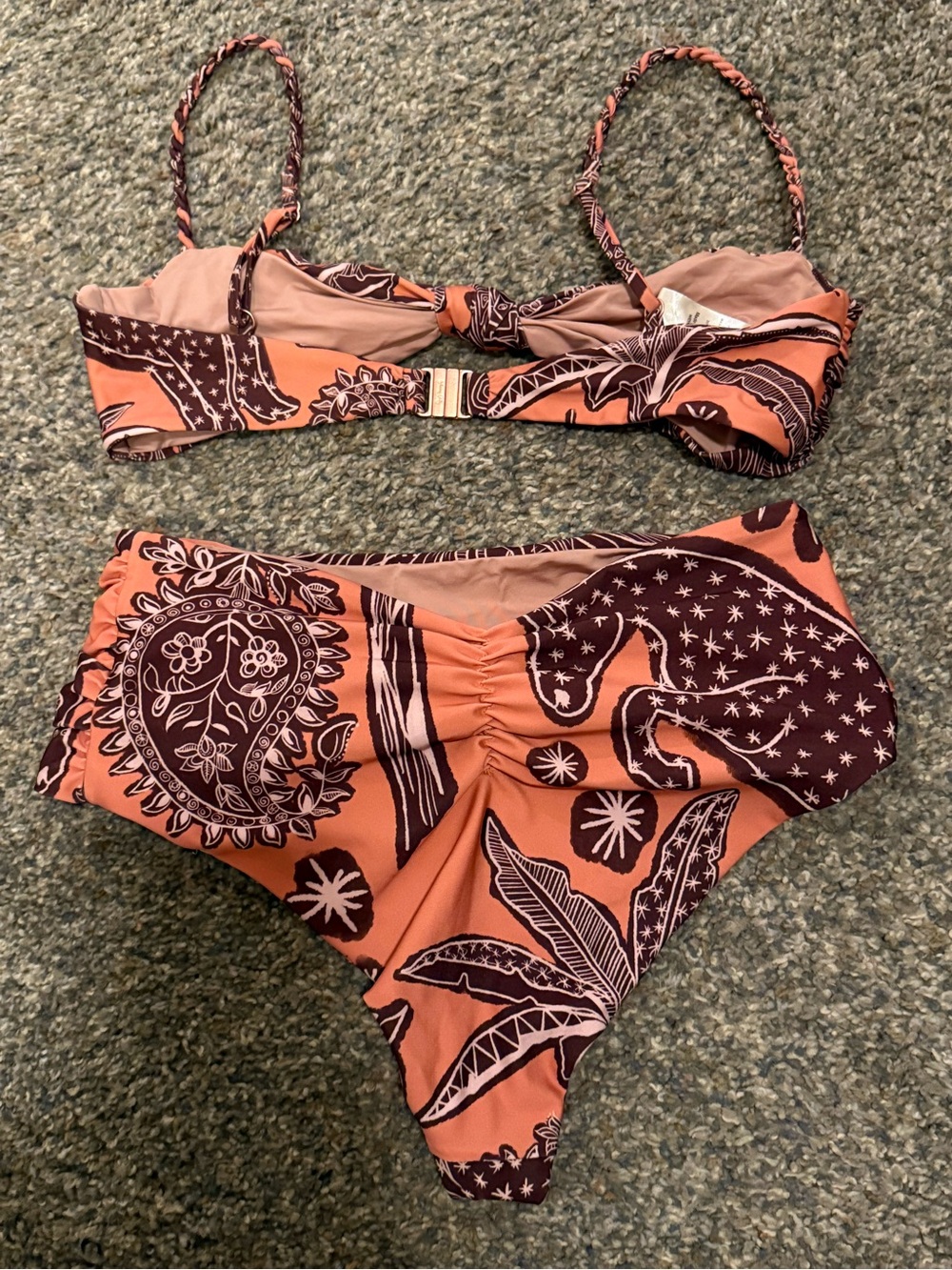 JOHANNA ORTIZ High-Waist Tie-Front Bikini Set Sz S $460 - Picture 8 of 11